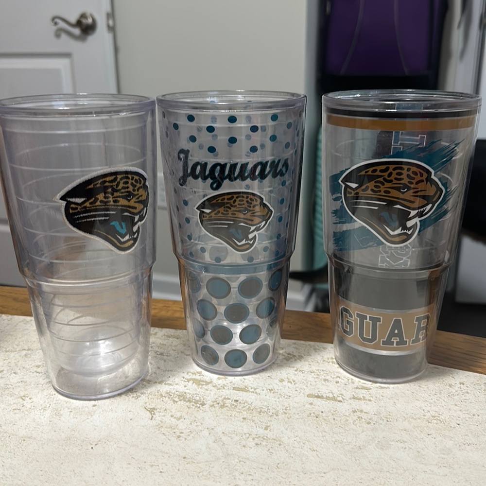 3 JACKSONVILLE JAGUARS Tervis Tumblers